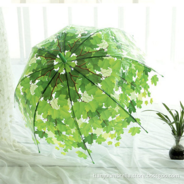 23 Inch POE Print Logo Windproof Straight Umbrellas
